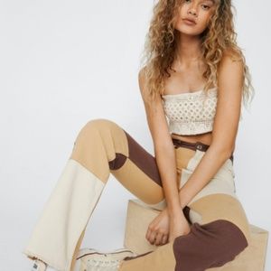 Colorblock Patchwork Straight Leg Jeans